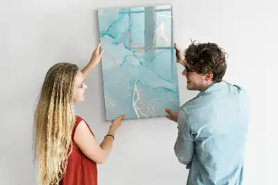 Lavagna magnetica cancellabile a secco decorata effetto marmo