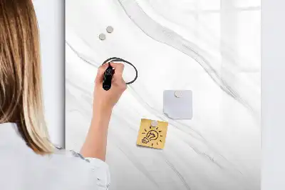 Lavagna magnetica cancellabile a secco con motivo onde di marmo