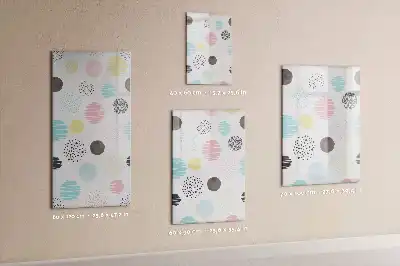 Lavagna magnetica cancellabile a secco con design a cerchi colorati