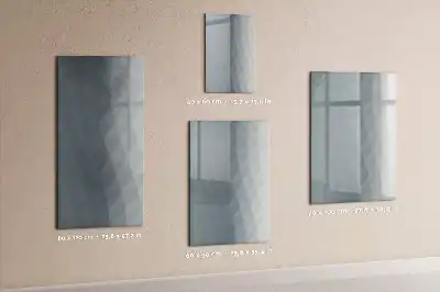 Lavagna magnetica cancellabile a secco con stampa di onde in stile astratto grigio