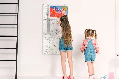 Lavagna magnetica cancellabile a secco con stampa linee astratte