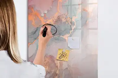 Lavagna magnetica cancellabile a secco effetto marmo
