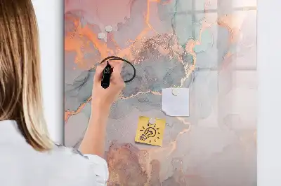 Lavagna magnetica cancellabile a secco effetto marmo