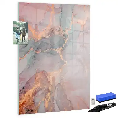 Lavagna magnetica cancellabile a secco effetto marmo