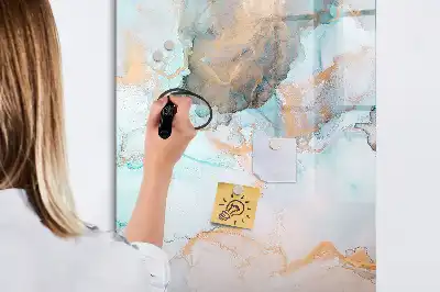 Lavagna magnetica cancellabile a secco con stampa inchiostri astratti