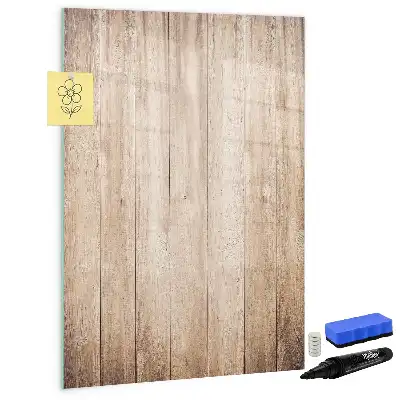 Lavagna magnetica cancellabile a secco con cornice in legno chiaro