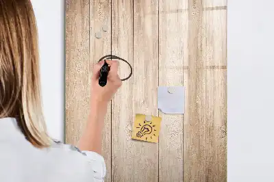 Lavagna magnetica cancellabile a secco con cornice in legno chiaro