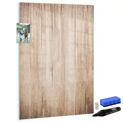 Lavagna magnetica cancellabile a secco con cornice in legno chiaro