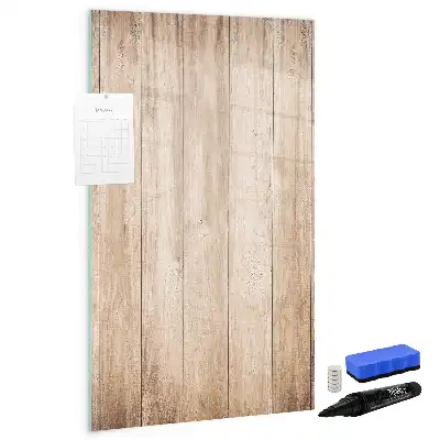 Lavagna magnetica cancellabile a secco con cornice in legno chiaro