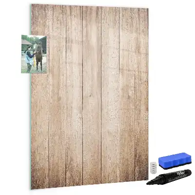 Lavagna magnetica cancellabile a secco con cornice in legno chiaro