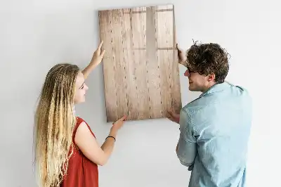 Lavagna magnetica cancellabile a secco con cornice in legno chiaro
