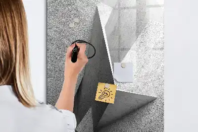 Lavagna magnetica cancellabile a secco con stampa astratta geometrica