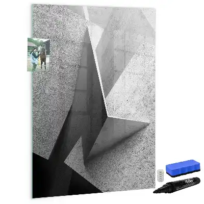 Lavagna magnetica cancellabile a secco con stampa astratta geometrica