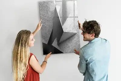 Lavagna magnetica cancellabile a secco con stampa astratta geometrica