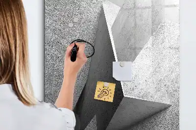 Lavagna magnetica cancellabile a secco con stampa astratta geometrica