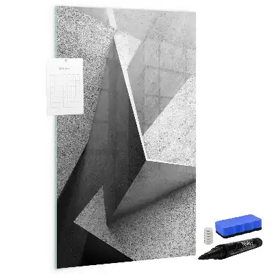 Lavagna magnetica cancellabile a secco con stampa astratta geometrica