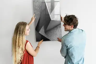 Lavagna magnetica cancellabile a secco con stampa astratta geometrica