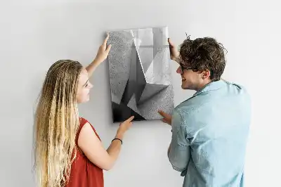 Lavagna magnetica cancellabile a secco con stampa astratta geometrica