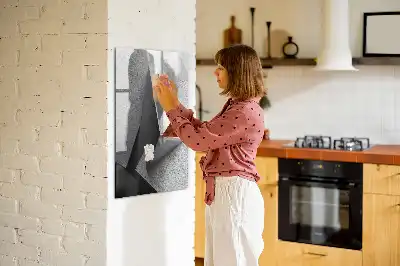 Lavagna magnetica cancellabile a secco con stampa astratta geometrica