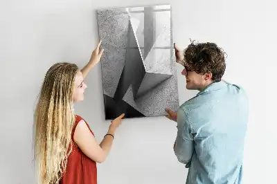 Lavagna magnetica cancellabile a secco con stampa astratta geometrica