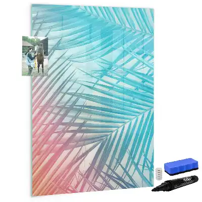 Lavagna magnetica cancellabile a secco decoro foglie di palma