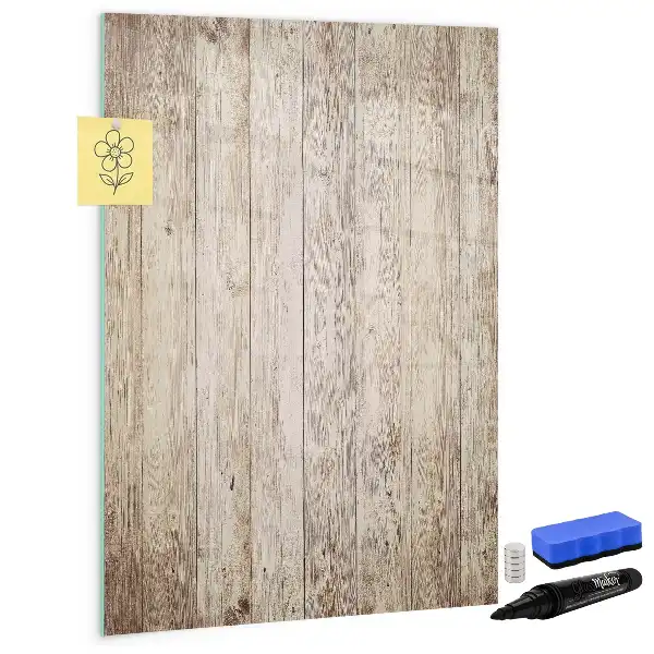 Lavagna magnetica cancellabile a secco con cornice in legno