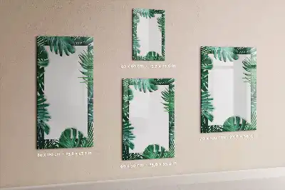 Lavagna magnetica cancellabile a secco con cornice fantasia monstera