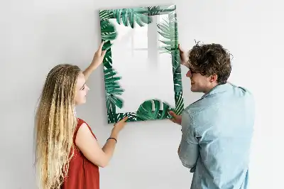 Lavagna magnetica cancellabile a secco con cornice fantasia monstera
