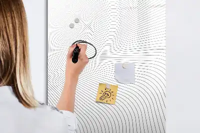 Lavagna magnetica cancellabile a secco con design a linee grigie