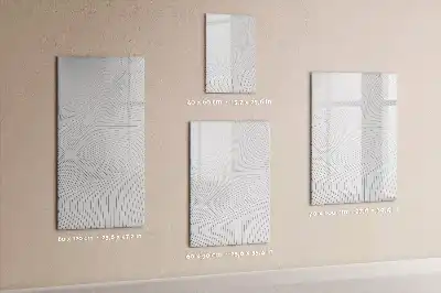Lavagna magnetica cancellabile a secco con design a linee grigie