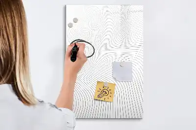 Lavagna magnetica cancellabile a secco con design a linee grigie