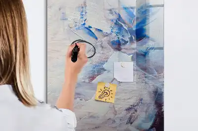 Lavagna magnetica cancellabile a secco con stampa artistica astratta