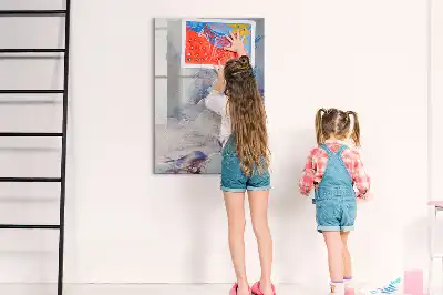 Lavagna magnetica cancellabile a secco con stampa artistica astratta