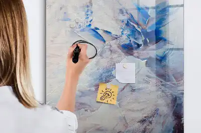 Lavagna magnetica cancellabile a secco con stampa artistica astratta