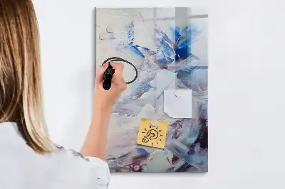 Lavagna magnetica cancellabile a secco con stampa artistica astratta