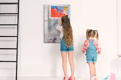 Lavagna magnetica cancellabile a secco con stampa artistica astratta