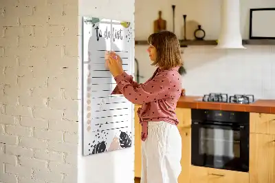 Lavagna magnetica cancellabile a secco con design lista delle cose da fare