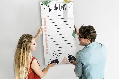 Lavagna magnetica cancellabile a secco con design lista delle cose da fare