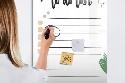 Lavagna magnetica cancellabile a secco con design lista delle cose da fare