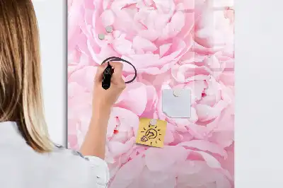 Lavagna magnetica cancellabile a secco decorazione con fiori estivi