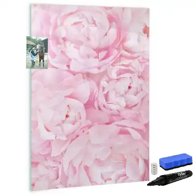 Lavagna magnetica cancellabile a secco decorazione con fiori estivi
