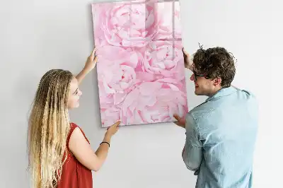Lavagna magnetica cancellabile a secco decorazione con fiori estivi