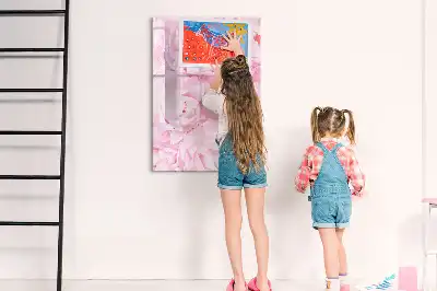 Lavagna magnetica cancellabile a secco decorazione con fiori estivi
