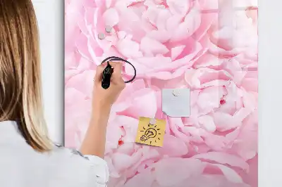 Lavagna magnetica cancellabile a secco decorazione con fiori estivi
