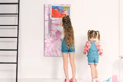 Lavagna magnetica cancellabile a secco decorazione con fiori estivi