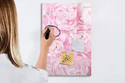Lavagna magnetica cancellabile a secco decorazione con fiori estivi