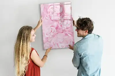 Lavagna magnetica cancellabile a secco decorazione con fiori estivi