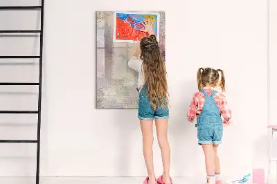 Lavagna magnetica cancellabile a secco motivo macchie di pittura