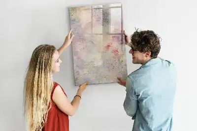 Lavagna magnetica cancellabile a secco motivo macchie di pittura