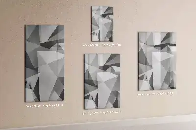 Lavagna magnetica cancellabile a secco con motivo ad astrazione geometrica